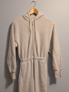 aerie Offline Heather Gray Zip Jumpsuit